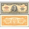 @ESCASO@ 50 PESOS 1950 CALISTO GARCIA IÑIGUEZ Serie A944583A Color Amarillo Pick 81A BILLETE SC Caribbean UNC BANKNOTE