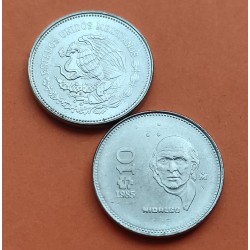 .MEXICO 10 PESOS 1976/1981 ERROR ACUÑACION OFF CENTER COIN SC