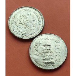 MEXICO 100 PESOS 1988 CARRANZA KM.493 MONEDA DE LATON SC- Mejico Mexiko coin
