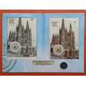 5000 uds. Tirada x ESPAÑA 2 EUROS 2012 CATEDRAL DE BURGOS + HOJITA BLOQUE SELLO 2€ + PRUEBA DE ARTISTA SELLO 2€ FNMT