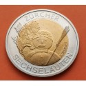 SUIZA 5 FRANCOS 2001 B MUÑECO DE NIEVE ZURCHER SECHSELAUTEN KM.92 MONEDA BIMETALICA SC- Switzerland 5 Francs