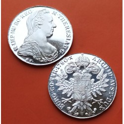 .AUSTRIA 1 THALER 1780 MARIA TERESA PLATA SILVER OSTERREICH