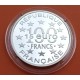 FRANCIA 100 FRANCOS 1995 PARTHENON KM.1114 MONEDA DE PLATA PROOF France 15 Ecus CERTIFICADO