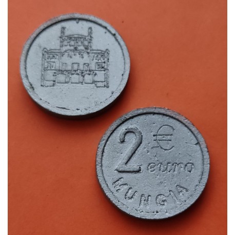 1 moneda x MUNGUIA 2 EUROS 1999 CASTILLO MONEDA simil de NICKEL en EURO PRUEBA SC- MUNGIA EUZKADI VIZCAYA