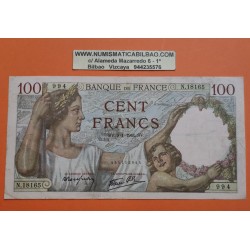 @RARO@ FRANCIA 100 FRANCOS 1941 Tipo SULLY MUJER CON NIÑO Pick 94 BILLETE MBC France 100 Francs PVP NUEVO 125€
