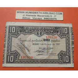 BILBAO 10 PESETAS 1937 BANCO DE VIZCAYA 193120 BILLETE DE EUZKADI Pick S.562 España