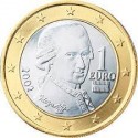 AUSTRIA 1 EURO 2002 WOLFGANG AMADEUS MOZART SC MONEDA BIMETALICA Österreich coin