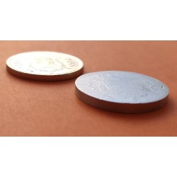 @ERROR DE METAL - PRUEBA DE ACUÑACION - REVERSO GIRADO@ ESPAÑA 50 PESETAS 1982 MONEDA DE ALUMINIO