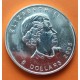 @LA DE LA FOTO@ CANADA 5 DOLARES 2005 HOJA DE ARCE ISABEL II MONEDA DE PLATA SC $5 Dollars 1 ONZA OZ OUNCE MAPLE LEAF