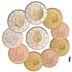 . @ESPAÑA@ MONEDAS EUROS 2015 FELIPE VI 1 Cts/2€ SC TIra Serie