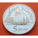 1 onza x AUSTRALIA 5 DOLARES 1997 BARCO DE VAPOR RIO BUSTO DE ISABEL II KM.... MONEDA DE PLATA PROOF