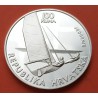 @ESCASA@ CROACIA 100 KUNA 1996 OLIMPIADA DE ATLANTA VELA y JABALINA EN SILLA DE RUEDAS KM.41 MONEDA DE PLATA PROOF Croatia