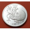 1 Onza x MARSHALL ISLANDS 50 DOLARES 1994 PLANETA VENUS y CONSTELACION MONEDA DE PLATA PROOF OZ $50 Dollars Silver