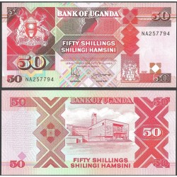 UGANDA 50 SHILLINGS 1994 IGLESIA ESCUDO Y VALOR PICK 30 C BILLETE SC Africa UNC BANKNOTE SHILINGI
