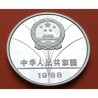 @MUY RARA@ CHINA 10 YUAN 1984 SPEED SKATING OLIMPIADA LOS ANGELES KM.95 MONEDA DE PLATA PROOF
