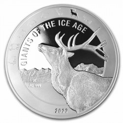 . 1 moneda x GHANA 5 CEDIS 2022 GRAN RENO Serie GIANTS OF THE ICE AGE 7ª PLATA SC Cápsula ONZA OZ