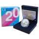 . 1 coin ESPAÑA 10 EUROS 2022 XX ANIVERSARIO DEL EURO DAMA y TORO MONEDA DE PLATA ESTUCHE FNMT