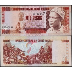 GUINEA BISSAU 1000 PESOS 1993 NATIVOS ARMADOS Pick 13B BILLETE SC Africa UNC BANKNOTE