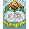 . 1 moneda x NIUE 2 DOLARES 2022 AQUAMAN DC COMICS The Justice League 4ª MONEDA DE PLATA PURA OZ cápsula 1 ONZA 2022