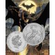 . @RARA - 1 ONZA 2021@ NIUE 2 DOLARES 2021 BATMAN DC COMICS THE JUSTICE LEAGUE 1ª MONEDA DE PLATA PURA 999 silver OZ