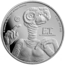 . 1 moneda @14/JULIO ENVIO@ NIUE 2 DOLARES 2022 E.T. EL EXTRATERRESTRE PLATA 15.000 uds ONZA ET The Extra-terrestrial