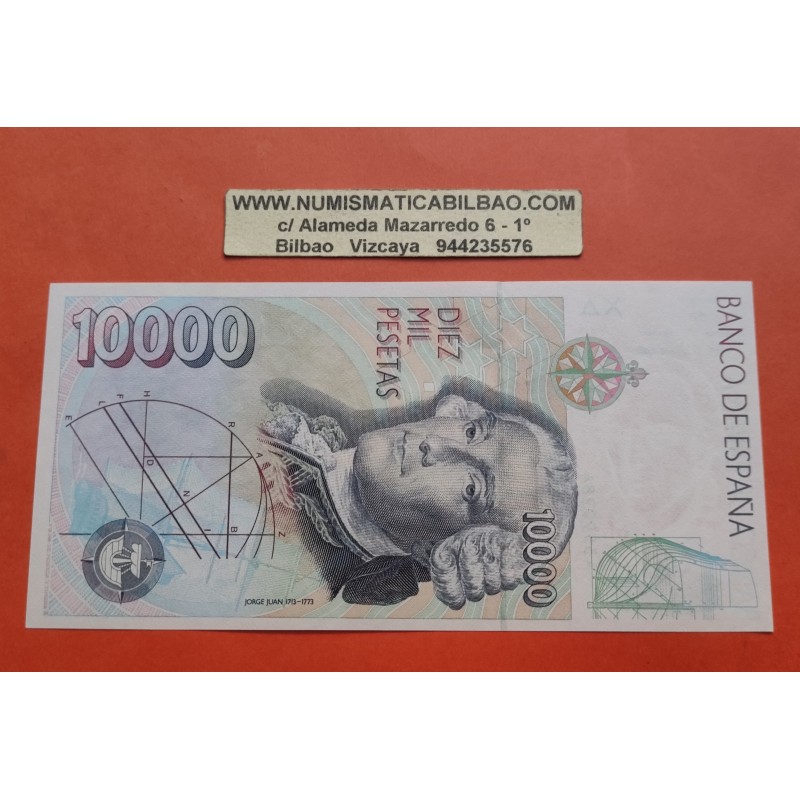 1 billete NUEVO x ESPAÑA 10000 PESETAS 1992 JUAN CARLOS I Serie 3590284 A Pick 166 SC SIN CIRCULAR Spain banknote