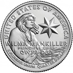 . 1 moneda x ESTADOS UNIDOS 25 CENTAVOS 2022 D WILMA MANKILLER Serie AMERICAN WOMEN QUARTER 3ª de 20º NICKEL SC USA