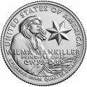 . 1 moneda x ESTADOS UNIDOS 25 CENTAVOS 2022 P WILMA MANKILLER Serie AMERICAN WOMEN QUARTER 3ª de 20º NICKEL SC USA