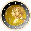 . 1 moneda x LUXEMBURGO 2 EUROS 2022 GUILLERMO y ESTEFANIA DUQUES HEREDEROS 10º ANIVERSARIO DE BODA SC CONMEMORATIVA