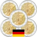 . 1 de cada Letra x ALEMANIA 2 EUROS 2022 A+D+F+G+J PROGRAMA ERASMUS 35 ANIVERSARIO SC 5 MONEDAS CONMEMORATIVA Germany