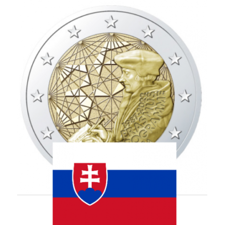 . 1 moneda x ESLOVAQUIA 2 EUROS 2022 PROGRAMA ERASMUS 35 ANIVERSARIO SC CONMEMORATIVA Slovakia Slowakei