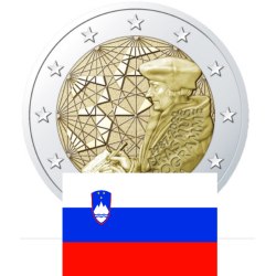 . 1 moneda x ESLOVENIA 2 EUROS 2022 PROGRAMA ERASMUS 35 ANIVERSARIO SC CONMEMORATIVA Slovenia