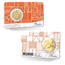 . 1 moneda @14/JULIO ENVIO@ x ESLOVAQUIA 2 EUROS 2022 PROGRAMA ERASMUS 35 ANIVERSARIO SC CONMEMORATIVA Slovakia Slowakei