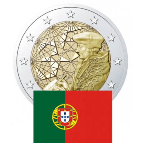 . 1 moneda x PORTUGAL 2 EUROS 2022 PROGRAMA ERASMUS 35 ANIVERSARIO SC CONMEMORATIVA Portogallo