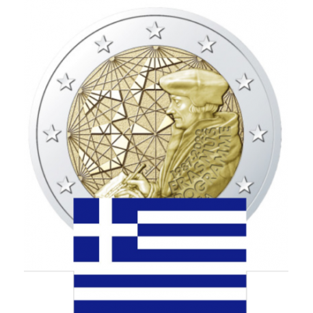 . 1 moneda x GRECIA 2 EUROS 2022 PROGRAMA ERASMUS 35 ANIVERSARIO SC CONMEMORATIVA Greece