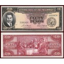 FILIPINAS 50 PESOS 1949 ANTONIO LUNA y FIRMA DE SANGRE Pick 138 BILLETE SC Philippines UNC BANKNOTE 50 PISO 1949