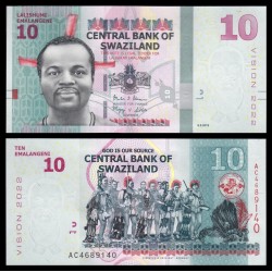 SWAZILANDIA 10 EMALANGENI 2015 REY y MUJERES GUERRERAS Pick 41A BILLETE HIBRIDO SC Africa HYBRID UNC BANKONTE