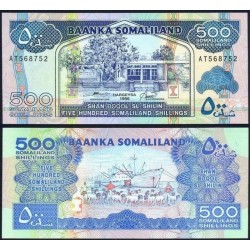 SOMALILAND 500 SHILLINGS 1996 REBAÑO DE OVEJAS y BARCO EN PUERTO Pick 6H BILLETE SC Somalilandia Somalia UNC BANKNOTE