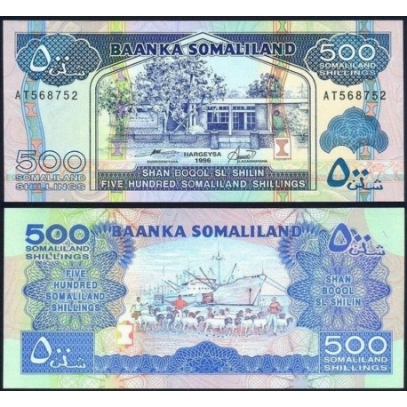 SOMALILAND 500 SHILLINGS 1996 REBAÑO DE OVEJAS y BARCO EN PUERTO Pick 6H BILLETE SC Somalilandia Somalia UNC BANKNOTE