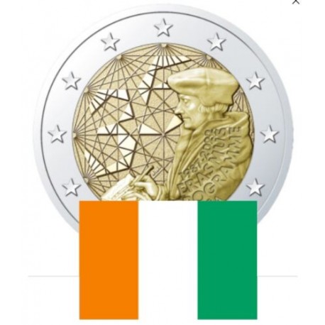 . 1 moneda x IRLANDA 2 EUROS 2022 PROGRAMA ERASMUS 35 ANIVERSARIO SC CONMEMORATIVA Eire Ireland