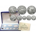 1974 BELIZE ESTUCHE OFICIAL 8 coins SILVER PROOF MINT SET 1 Centavo a 10 DOLARES 1974 PLATA PAJAROS 3 ONZAS