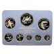 1974 BELIZE ESTUCHE OFICIAL 8 coins SILVER PROOF MINT SET 1 Centavo a 10 DOLARES 1974 PLATA PAJAROS 3 ONZAS