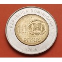 REPUBLICA DOMINICANA 10 PESOS 2005 GENERAL MELLA KM.106 MONEDA BIMETALICA EBC Dominican Republic