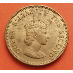 JERSEY 1/4 SHILLING 1957 REINA ISABEL II KM.22 MONEDA DE LATON MBC Balwick Of ONE FOURTH OF A SHILLING
