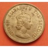 JERSEY 1/4 SHILLING 1957 REINA ISABEL II KM.22 MONEDA DE LATON MBC Balwick Of ONE FOURTH OF A SHILLING