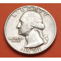 USA 1/4 DOLLAR 1956 D WASHINGTON XF SILVER US