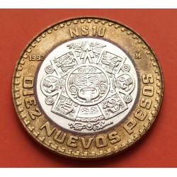 MEXICO 10 PESOS 1956 HIDALGO SILVER XF+ KM.474
