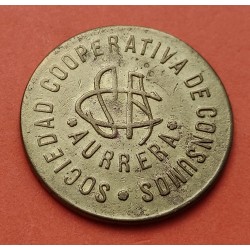 AURRERA SESTAO 1 KILO 1937 FICHA COOPERATIVA ERROR 1 LARGO