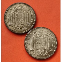 ESPAÑA 2,50 PESETAS 1953 * 19 54 FRANCO UNC+ SPAIN