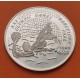 LAOS 50 KIP 1989 WATERPOLO OLIMPIADA DE BARCELONA 1992 KM.36 MONEDA DE PLATA PROOF Lao's People's Democratic Republic